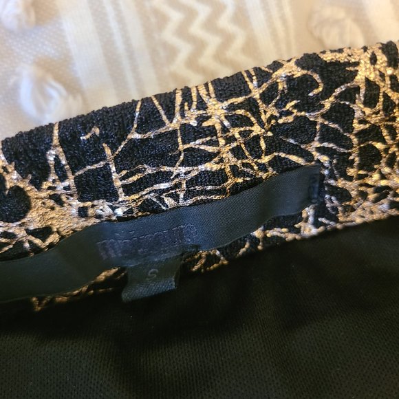 Minimum black and gold stretchy pencil skirt - Picture 3 of 3